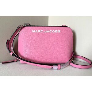 New Marc Jacobs Grind Crossbody Pouch Pebble Leather Petal Pink
